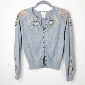 Sundance Gray Embroidered Cardigan